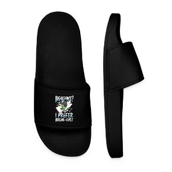 Breakdancing? I prefer breakfast - Men’s Pool Sliders - black - Front