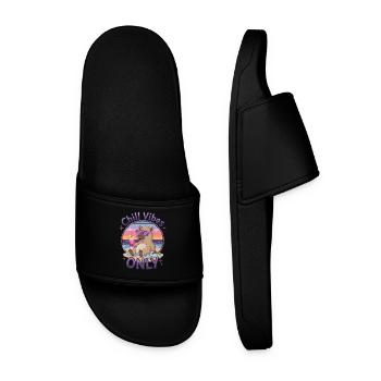 Chill Vibes Only Summer Beach Getaway - Men’s Pool Sliders - black - Front
