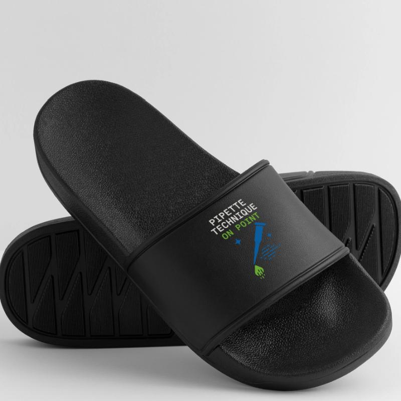 Clinical Lab Tech Diagnostic Science Data Nerd Men’s Pool Sliders