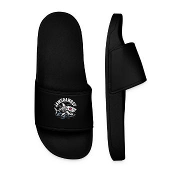 Jawsrawboy squelette requin illustration - Claquettes Homme - noir - Devant