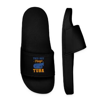 Ce garçon joue du tuba - Claquettes Homme - noir - Devant