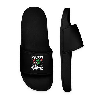 Sweet but twisted - Männer Badelatschen - Schwarz - Vorne