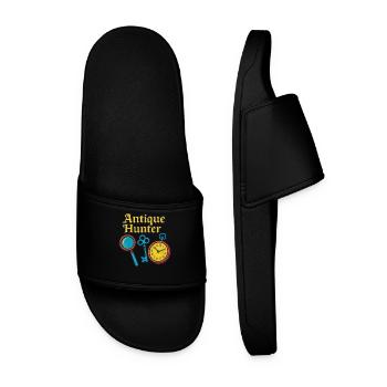 Antique Hunter Flea Market Collectible Retro - Men’s Pool Sliders - black - Front