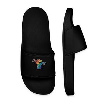 Puissance du batteur – Rainbow Fist - Claquettes Homme - noir - Devant