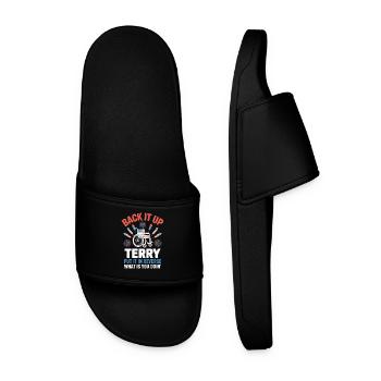 Back It Up Terry Fireworks Wheelchair - Men’s Pool Sliders - black - Front