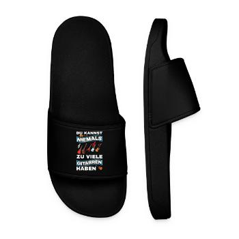 Gitarre Spruch Band Musikinstrument E-Gitarre - Männer Badelatschen - Schwarz - Vorne