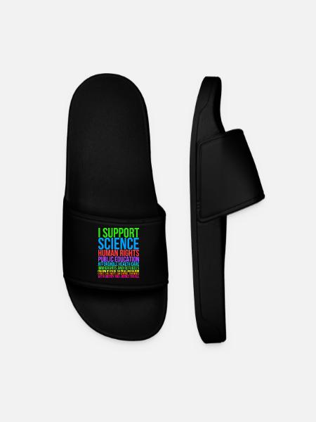 I Support Science - Men’s Pool Sliders - black
