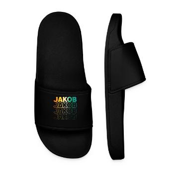 Jacob - Men’s Pool Sliders - black - Front