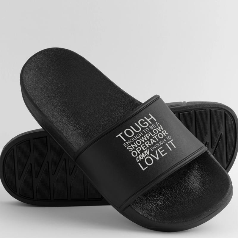 Snowplow Operator Crazy Men’s Pool Sliders