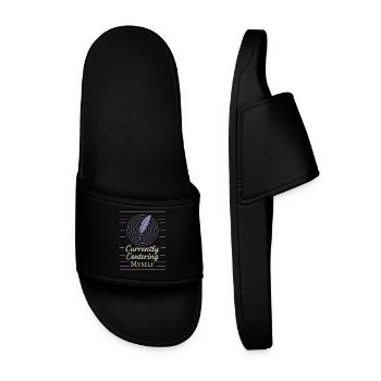 Gratitude Practice Journal Lover Emotional - Men’s Pool Sliders - black - Front
