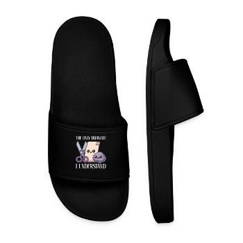 Scissors Stone Paper Game School University - Men’s Pool Sliders - black - Front