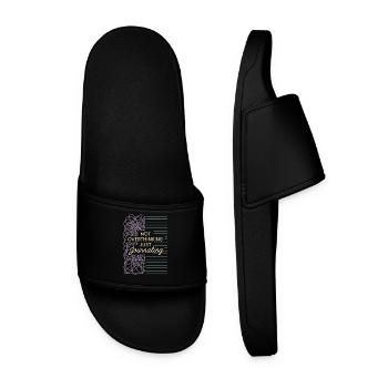 Gratitude Practice Journal Lover Emotional - Men’s Pool Sliders - black - Front