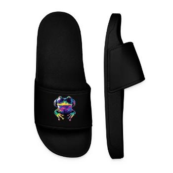 Grenouille Petit Crapaud Grenouille Grenouille Prince Grenouilles - Claquettes Homme - noir - Devant