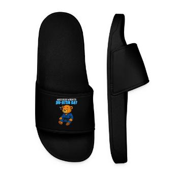 Wake Me Up When it's Jiu-Jitsu Day - BJJ Humor - Men’s Pool Sliders - black - Front