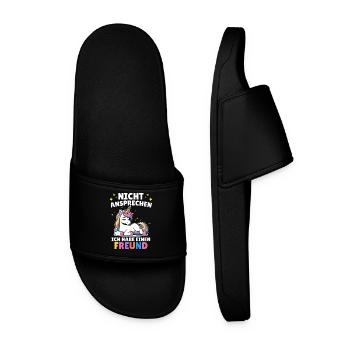 Malle DON'T TALK TO HAVE A FRIEND - Men’s Pool Sliders - black - Front