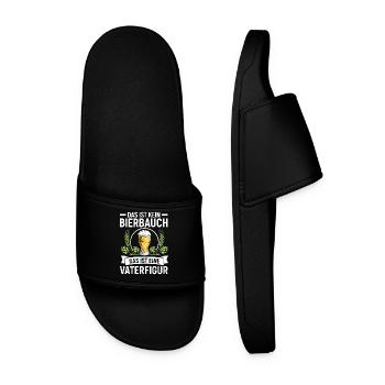 Soon dad THIS IS NOT A BEER BELLY, THIS IS A - Men’s Pool Sliders - black - Front