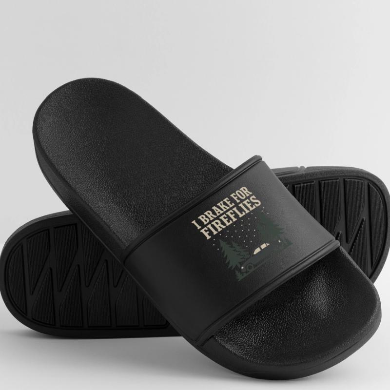Firefly Summer Night Glow Bug Nostalgic Men’s Pool Sliders