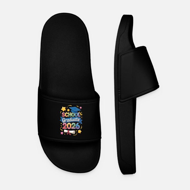 School Graduate 2026 Design - Men’s Pool Sliders - black