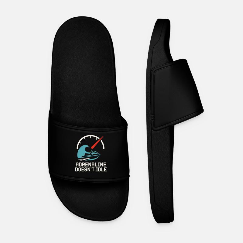 Jet Ski Racer Watercraft Pwc - Men’s Pool Sliders - black