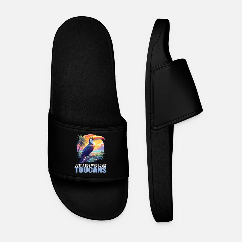 Toucans Toucan - Men’s Pool Sliders - black