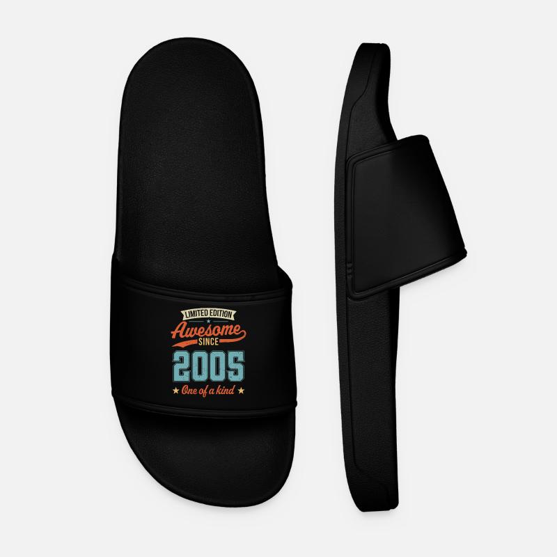 Awesome Since 2005 - Men’s Pool Sliders - black