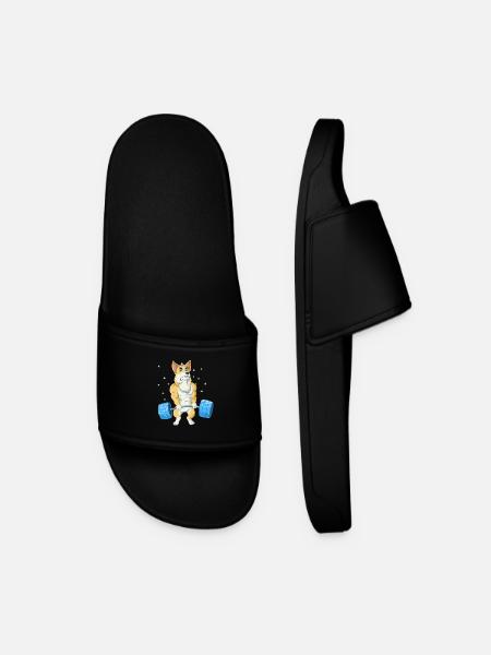 Corgi Weightlifting - Men’s Pool Sliders - black