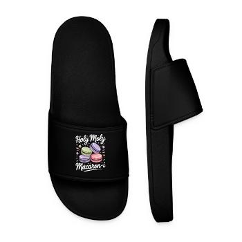 Macaron French Desserts - Men’s Pool Sliders - black - Front