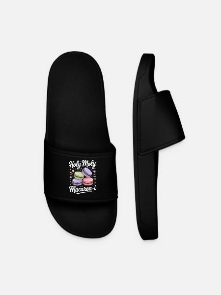Macaron French Desserts - Men’s Pool Sliders - black