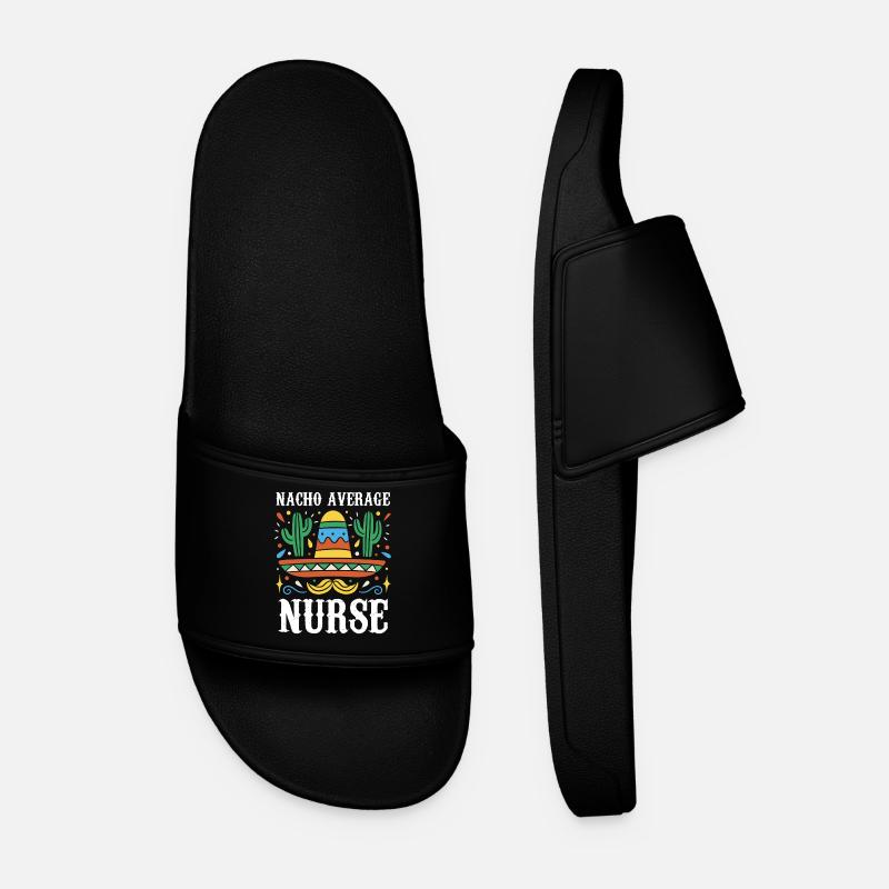 Nacho Average Nurse - Men’s Pool Sliders - black