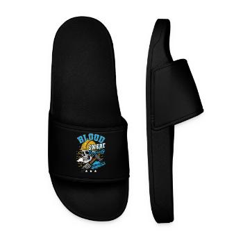 Blue Collar Worker Craft Construction Worker - Men’s Pool Sliders - black - Front