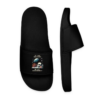 When the sea dies, we all lose | Nature - Men’s Pool Sliders - black - Front