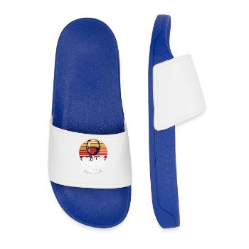  Bitte Nicht Schubsen, Ick Hade Wein In Der Hank - Männer Badelatschen - Königsblau - Vorne