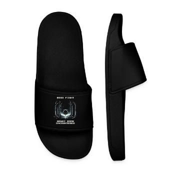 Bosskampf Wildschwein | Wald Bushcraft Jäger - Men’s Pool Sliders - black - Front