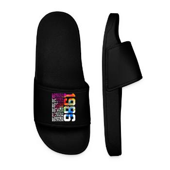 LIMITED EDITION 1986 40 YEARS 40TH BIRTHDAY - Men’s Pool Sliders - black - Front