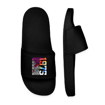 LIMITED EDITION 1975 51 YEARS 51ST BIRTHDAY - Men’s Pool Sliders - black - Front