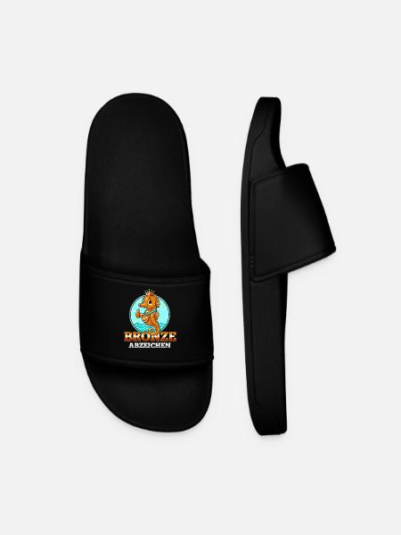 Seepferdchen Bronze Abzeichen Schwimmkurs  - Männer Badelatschen - Schwarz