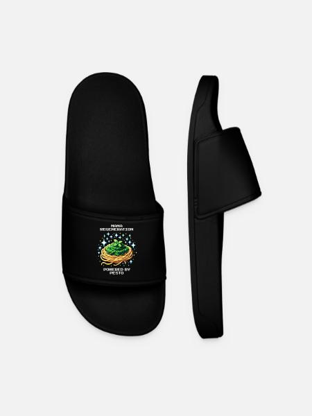 Mana Regeneration | Powered by Pesto - Men’s Pool Sliders - black