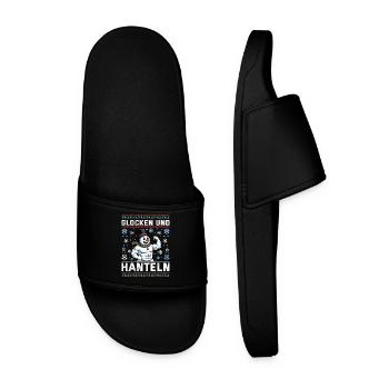 Noël CLOCHES ET HALTÈRES Fun - Claquettes Homme - noir - Devant