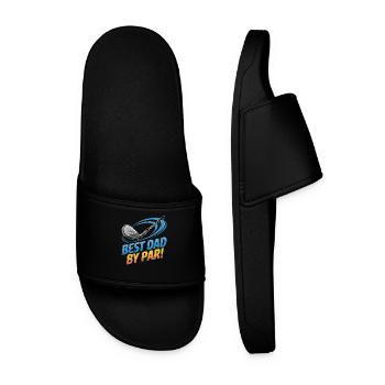 Best Dad on the Golf Course – Best Dad By Par - Men’s Pool Sliders - black - Front