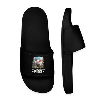 Pig Pig - Men’s Pool Sliders - black - Front