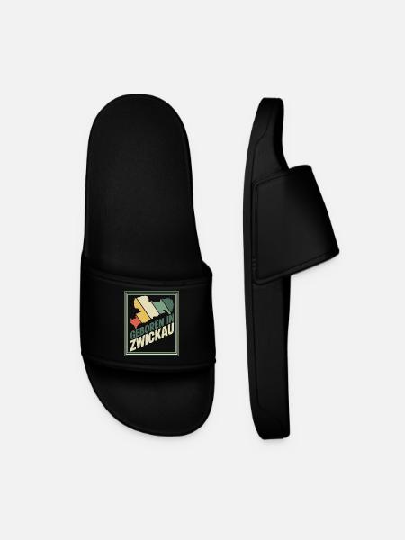 Born in Zwickau - Men’s Pool Sliders - black