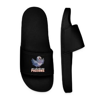 Pigeons Pigeon - Men’s Pool Sliders - black - Front