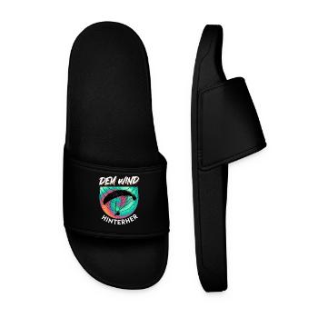 Parapente SUIVANT LE VENT Drôle - Claquettes Homme - noir - Devant