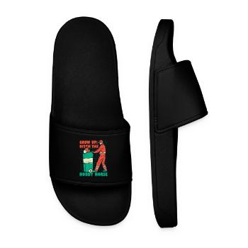 Anti Hobby Horsing Ditch The Hobby Horse - Men’s Pool Sliders - black - Front