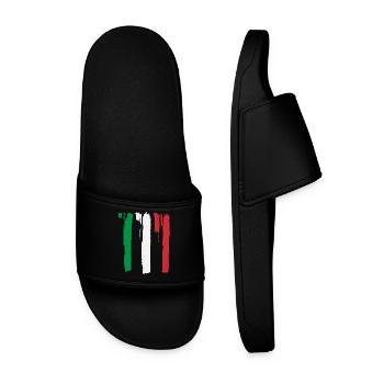 Italy Flag - Men’s Pool Sliders - black - Front
