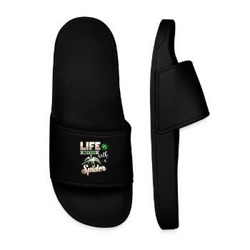 La vie est meilleure avec une araignée - pour les fans d’araignées - Claquettes Homme - noir - Devant