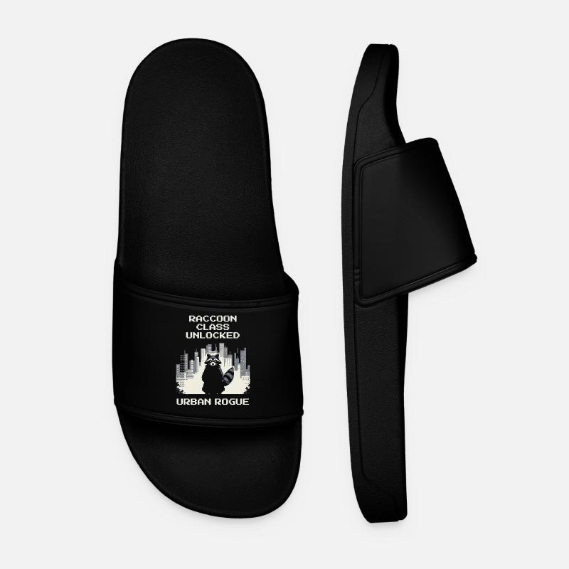 Raccoon Class Unlocked | Urban Rogue - Men’s Pool Sliders - black
