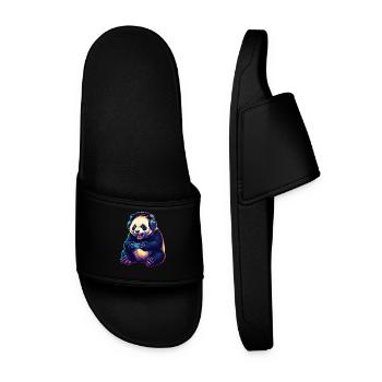 Parrot Gaming Animal Video Games Funny Parrot - Men’s Pool Sliders - black - Front