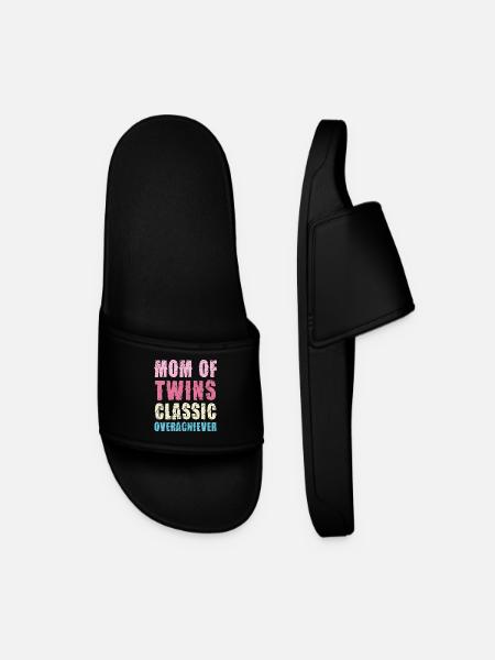 Mom of Twins – Classic High-Flyer - Men’s Pool Sliders - black