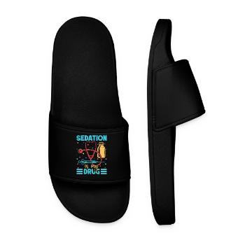 Anesthesiologist Sedation My Drug Anesthesia - Men’s Pool Sliders - black - Front